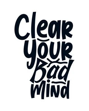 Clear your bad mind Illustrazione stock