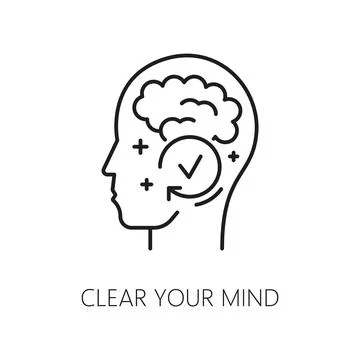 Clear your mind, psychological problem icon Illustrazione stock