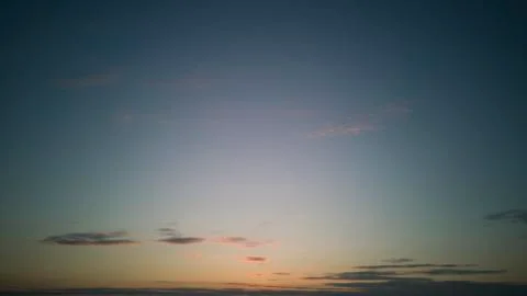 Clear,almost cloudless sky at sunset or sunrise.Horizontal banner,copy space Stock Photos