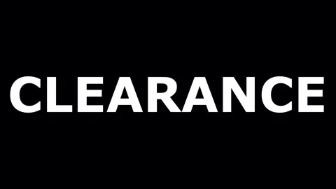 Clearance Bold Text Animation on Dark Background Stock Footage 331784640