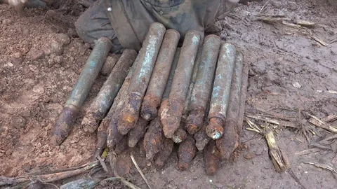 Clearance of a Land From Unexploded Ordnance 2 動画素材 95333258