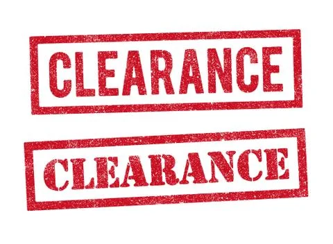 Clearance red ink stamp Stock Illustration