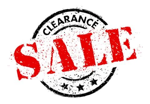 CLEARANCE SALE rubber stamp grunge style Stock Illustration