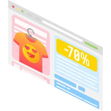 Clearance sale vector 3d computer icon isolated 스톡 일러스트
