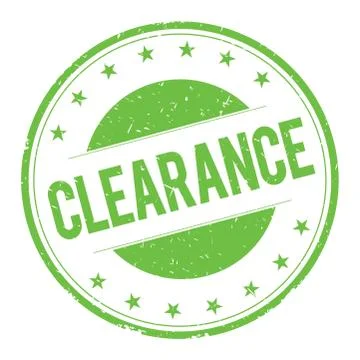 CLEARANCE stamp sign Stock Illustration