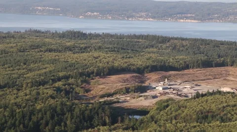 Clearcut Are From Above Video stock 42198261