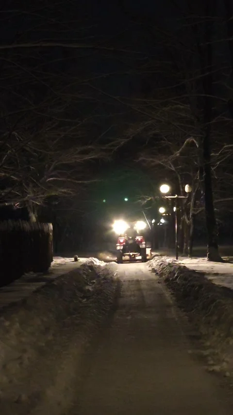 Cleared roads in the winter park Stock Footage 325674847