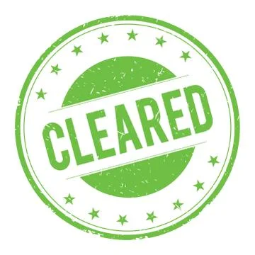 CLEARED stamp sign Illustrazione stock