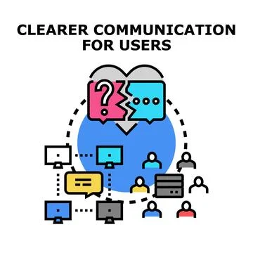Clearer communication for users needing support services Stockillustratie