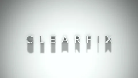 Clearfix 3D title animation with shadows on a white background Stock Footage 297016469