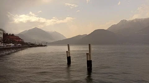 Clearing up in Bellano after rain Vídeo Stock 273240311