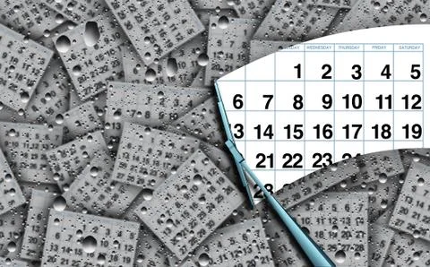 Clearing A Busy Schedule Stock Illustration