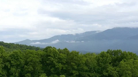 Clearing Clouds in The Smoky Mountains Stock Footage 102868360
