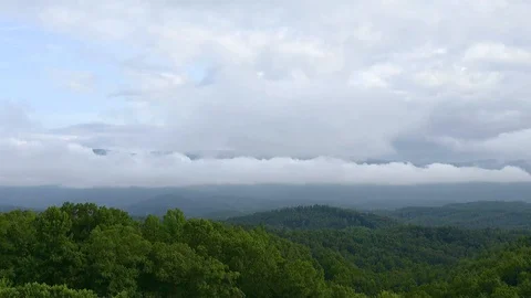  Clearing Clouds in The Smoky Mountains Stock Footage 102868470
