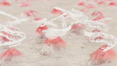 Clearing face Acne and Pimples and blackhead with foam Cream, Oily Skin Layer Stock Footage 274543010