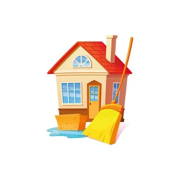 Clearing House Symbol Composition logo  for home Stock Illustration