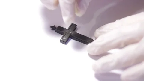 Clearing Old Crosses  Stock Footage 70519000