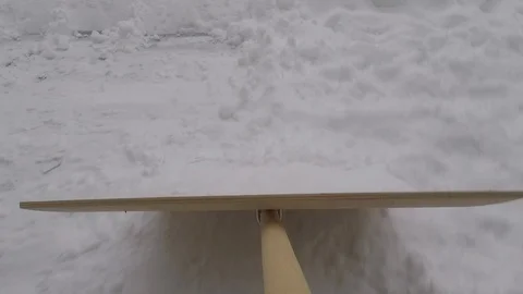 Clearing snow from the pavement Stock Footage 127000868