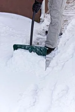 Clearing snow Stock Photos