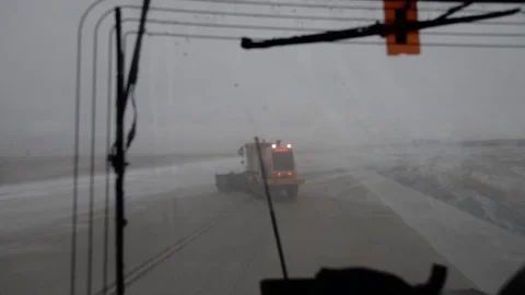 Clearing Snow on a Runway  co Stock Footage 116617834