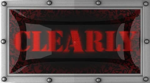 Clearly on led Stock Footage 8685166