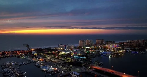Clearwater Beach After Sunset Stock Footage 166011725
