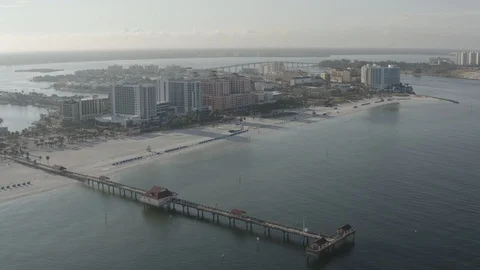Clearwater Beach Drone (4K) Stock Footage 95902092