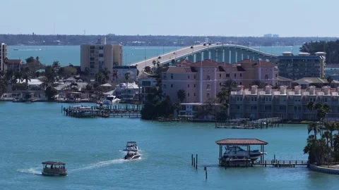 Clearwater Florida Drone Aerial Fly over 2026 Cinematic Video stock 329446853