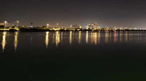 Clearwater harbor at night 2 Stock Footage 2924257