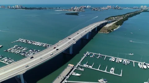 Clearwater Memorial Bridge 库存影片 91102962