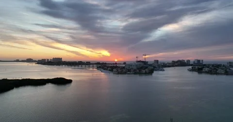 Clearwater Pass Sunset Stock Footage 166012319