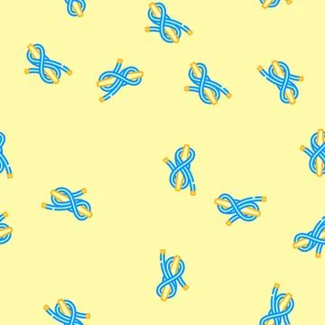 Cleat hitch nautical knot vector seamless pattern イラスト素材