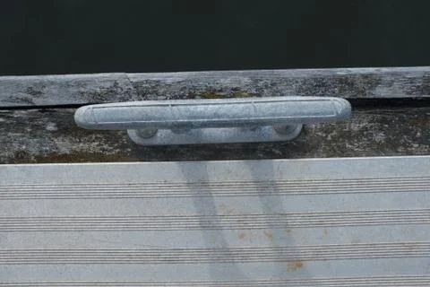 Cleat on pontoon Foto stock