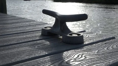 Cleat with Water in Background Stock Footage 118926887