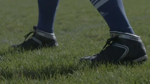Cleats in Grass Stock Footage 50518243