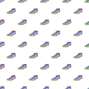 Cleats pattern, cartoon style Stock Illustration