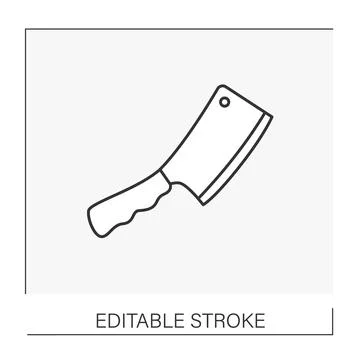 Cleaver line icon Stock Illustration