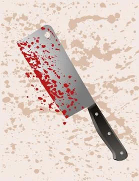 Cleaver murder weapon Stock Illustration