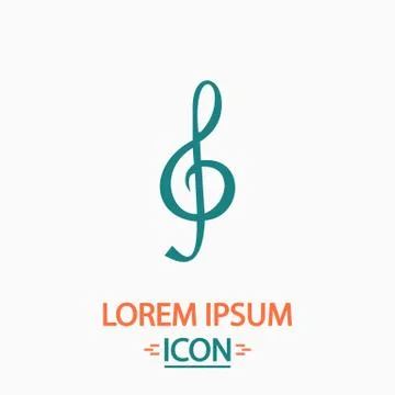 Clef computer symbol Stock Illustration