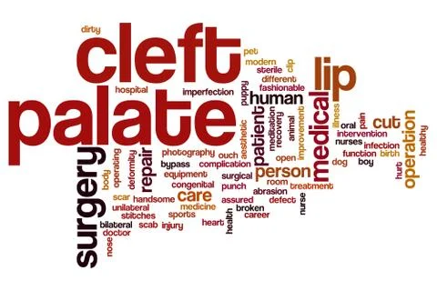 Cleft palate word cloud Stock Illustration