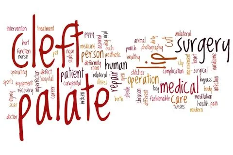 Cleft palate word cloud Stock Illustration