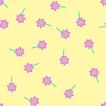 Clematis flower spring vector seamless pattern Stock Illustration