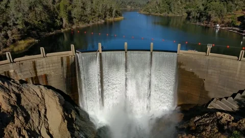 Clementine Dam Spillway Stock Footage 249682593