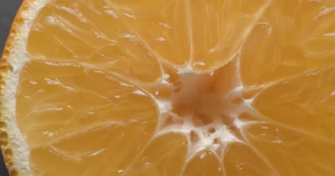 Clementine macro rotating studio 4K Video stock 144799595
