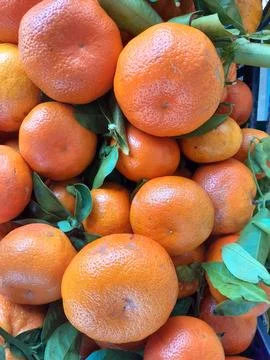 Clementine oranges fruit isolated background Stock Photos