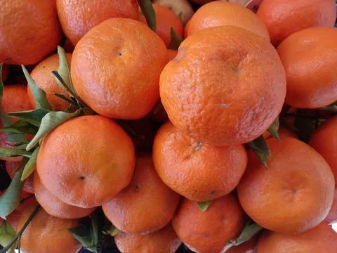 Clementine oranges fruit isolated background Stock Photos