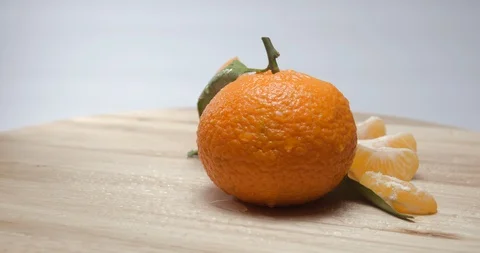 Clementine rotating studio macro Stock Footage 101475570