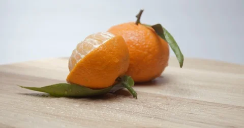 Clementine rotating studio macro Stock Footage 101475616