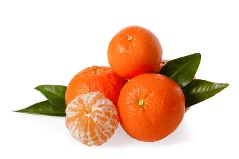 Clementines isolated Stock Photos
