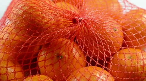 Clementines in net Stock Footage 22179305